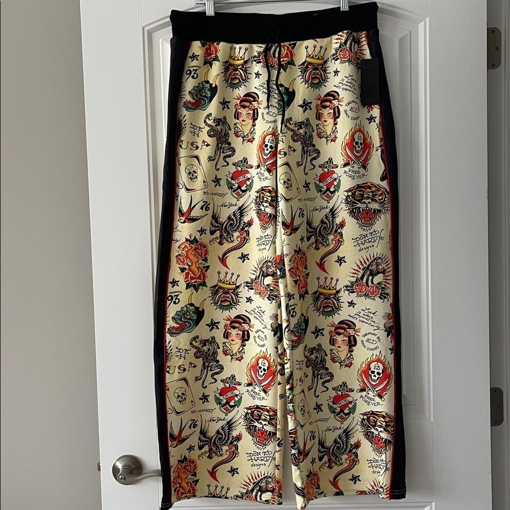 Ed Hardy Y2K‎ Style Women's Track Pants Large NWT - Picture 3 of 12